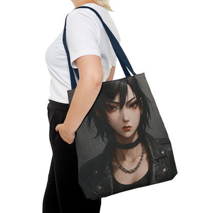 Edgy Art Tote Bag | Unique Gothic Shopper | Gift for Music Lovers, Fashionistas, or Occasions | Stylish Graphic Bag