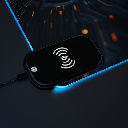 LED Wireless Gaming Mouse Pad with Charging, RGB Gaming Accessory, Desk Essentials for Gamers, Perfect for Gifts, Esports Gear