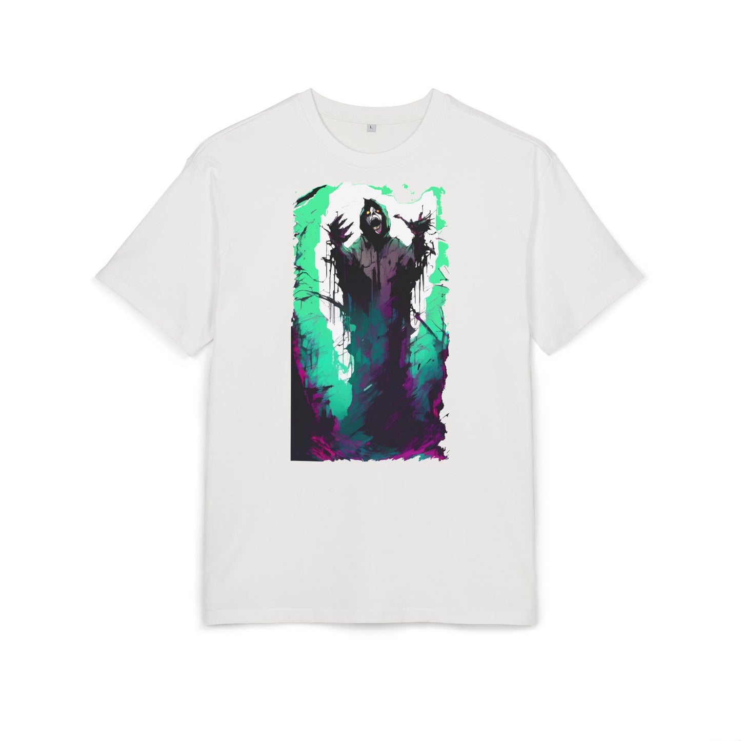 Mystical Oversized Tee - Unisex, Artistic Graphic Tee, Casual Wear, Gift for Art Lovers, Spooky Vibes Shirt