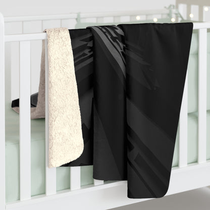 Futuristic Sherpa Fleece Blanket - Cozy Throw for Sci-Fi Lovers