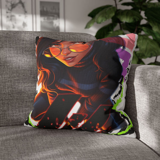Vibrant Art Throw Pillow, Cozy Home Decor, Unique Gift for Gamers, Boho Cushion for Comfort, Stylish Accent Pillow