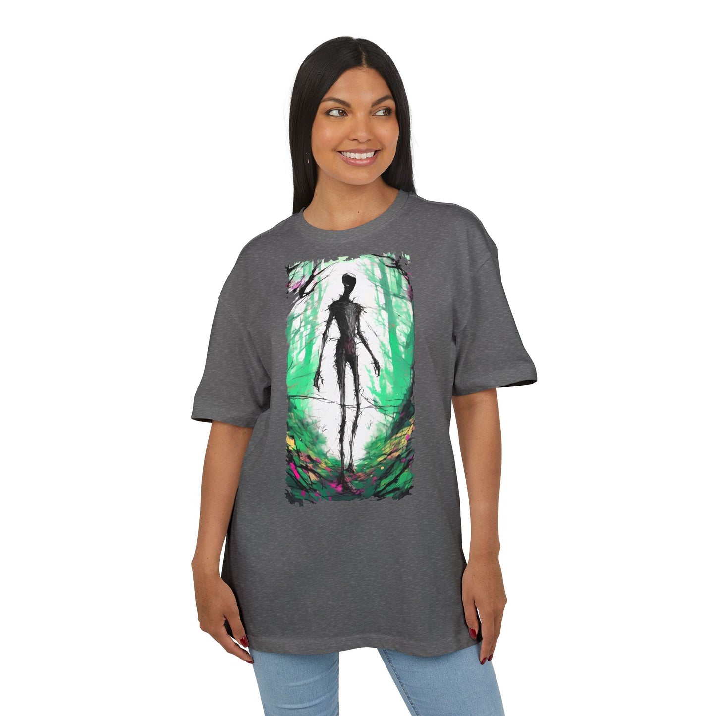 Mystical Forest Oversize Tee, Unisex Heavy Tee, Witchy Fashion, Boho Graphic Shirt, Alternative Style Tee