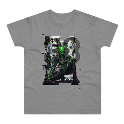 Cyberpunk Graphic Tee, Futuristic T-Shirt, Unisex Casual Wear, Unique Gift for Gamers, Trendy Streetwear, Sci-Fi Clothing