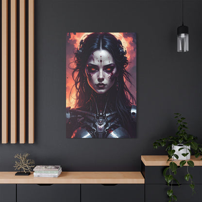 Gothic Art Canvas Print, Dark Wall Decor, Modern Home Art, Unique Gift for Halloween, Edgy Aesthetic Room Decor, Unusual Wall Art