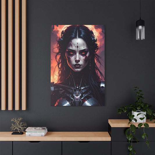 Gothic Art Canvas Print, Dark Wall Decor, Modern Home Art, Unique Gift for Halloween, Edgy Aesthetic Room Decor, Unusual Wall Art