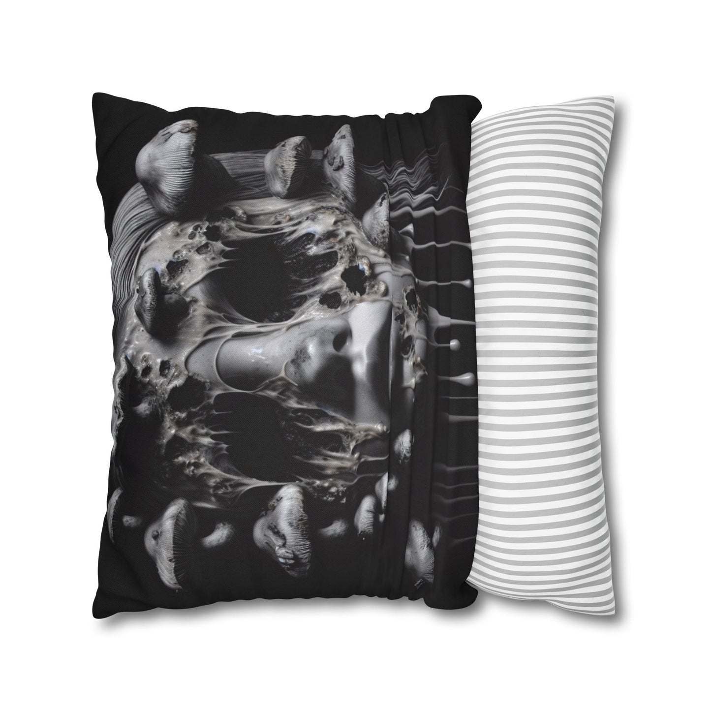 Dark Art Decorative Pillowcase, Gothic Home Decor, Statement Cushion Cover, Unique Gift for Art Lovers, Halloween Decor