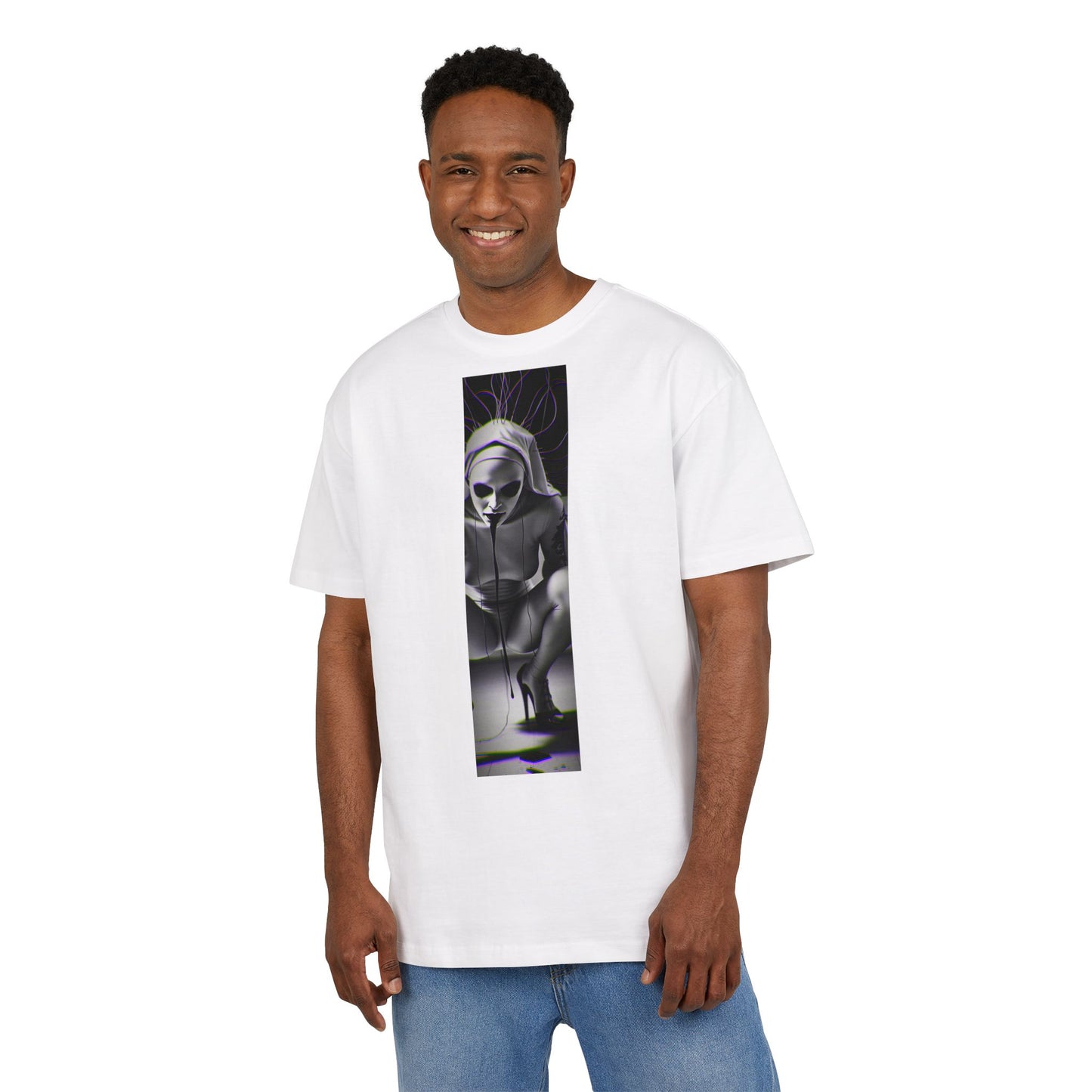 Unisex Oversized Graphic Tee - Edgy Gothic Design