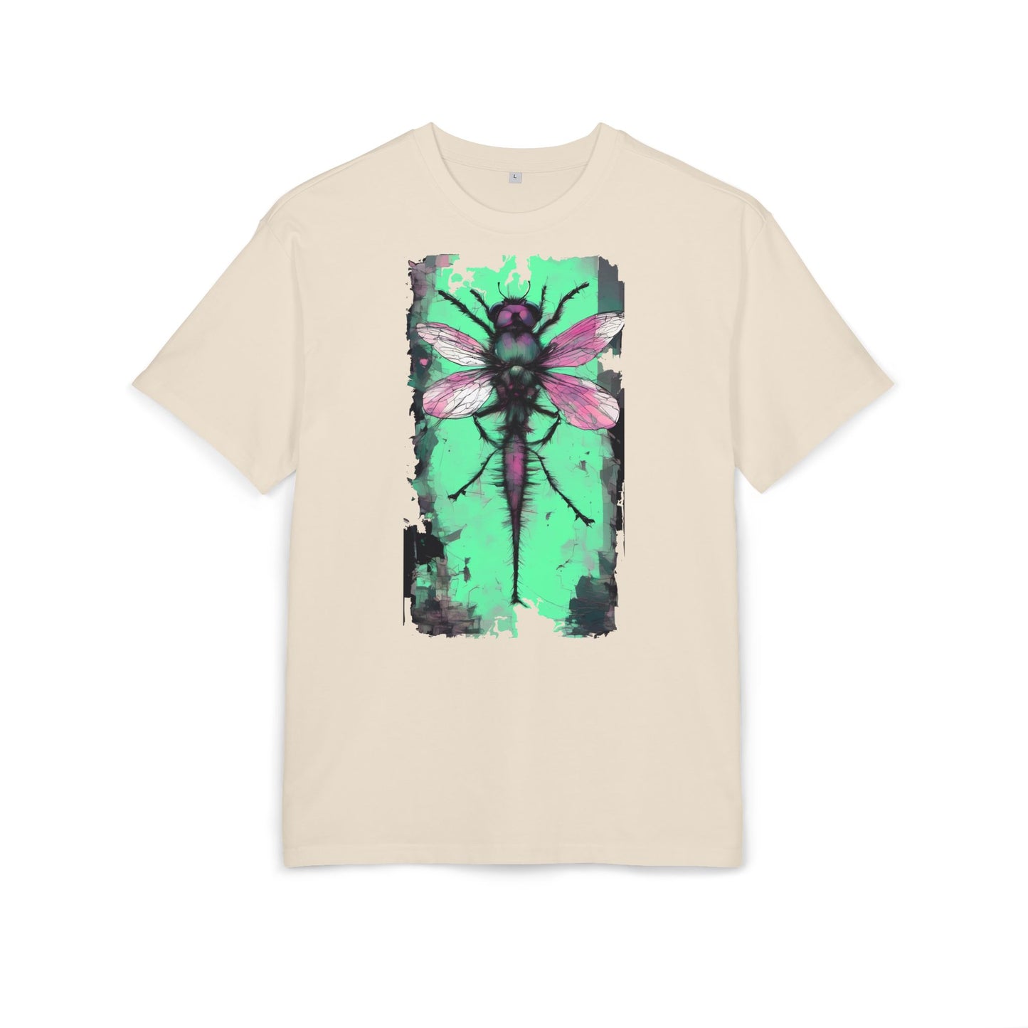 Botanical Dragonfly Tee - Nature-Inspired Unisex Oversized Shirt, Boho Style, Eco-Friendly Gift, Relaxed Summer Top, Unique Graphic Tee