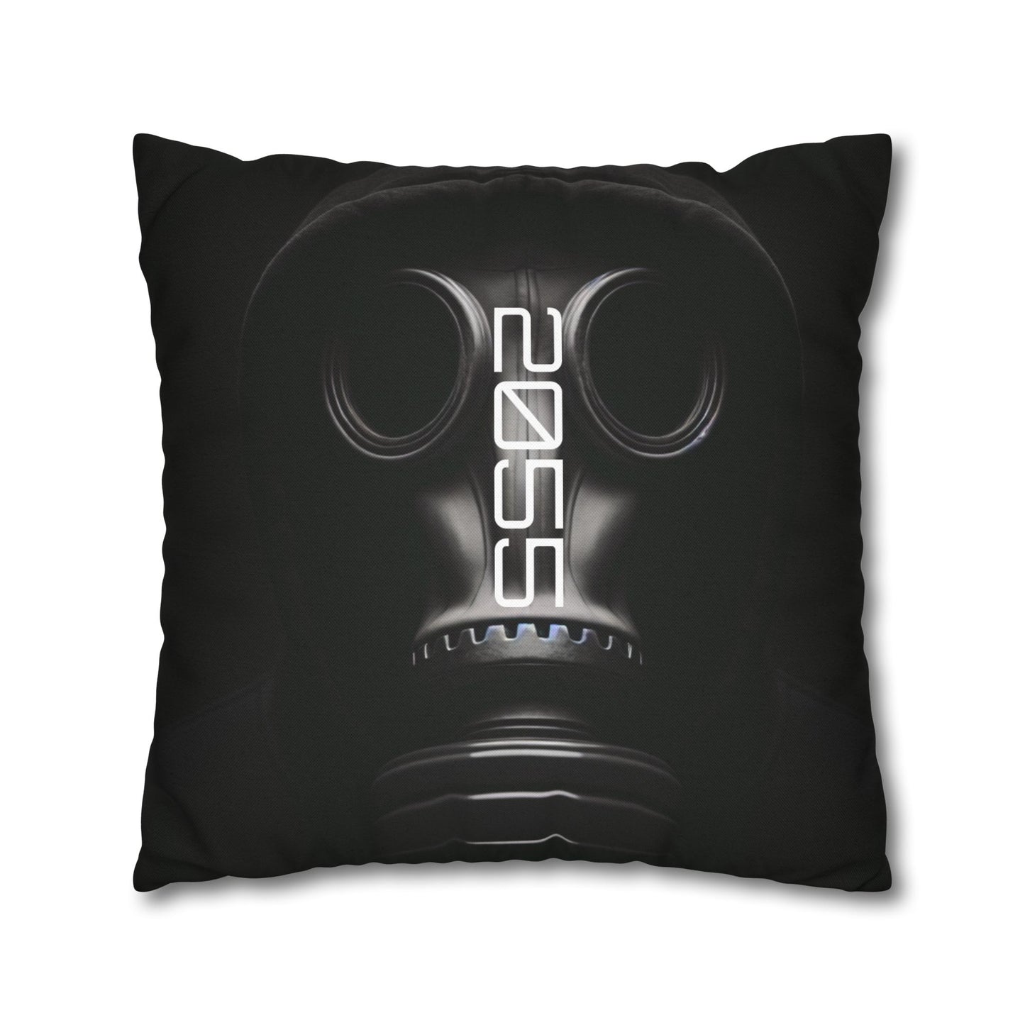 Futuristic Gas Mask Pillowcase | Modern Home Decor, Throw Pillow, Unique Gift, Sci-Fi Aesthetic, Cyberpunk Room Accents