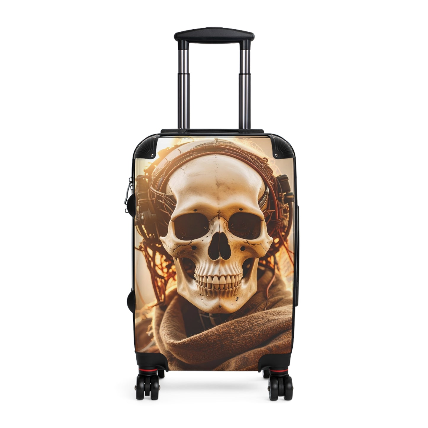 Stylish Skull Suitcase - Unique Travel Luggage for Adventurers, Halloween Travel, Vintage Boho Style, Skull Design, Gifts for Travelers