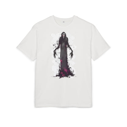 Eerie Spirit Unisex Heavy Oversize Tee, Halloween Costume T-Shirt, Casual Graphic Shirt, Gothic Tee, Spooky Art Apparel