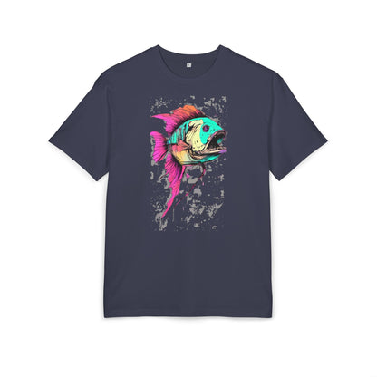 Vibrant Fish Graphic Tee for Casual Style, Summer Wear, Beach Vibes, Gift for Fishing Enthusiasts, Unique Unisex Heavy Oversize Tee