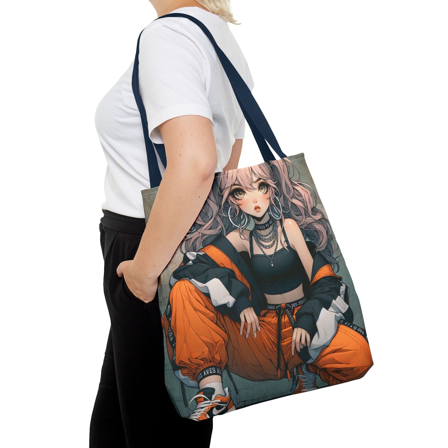Stylish Anime Tote Bag, AOP Art Bag, Gift for Anime Lovers, Trendy Shopper Bag, Unique Fashion Accessory, Everyday Use Tote