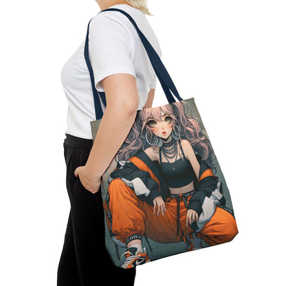 Stylish Anime Tote Bag, AOP Art Bag, Gift for Anime Lovers, Trendy Shopper Bag, Unique Fashion Accessory, Everyday Use Tote