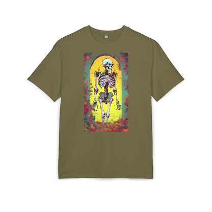 Skeleton Graphic Oversize Tee - Unisex Halloween Shirt, Comfortable Casual Wear, Spooky Vibes, Perfect for Parties and Everyday
