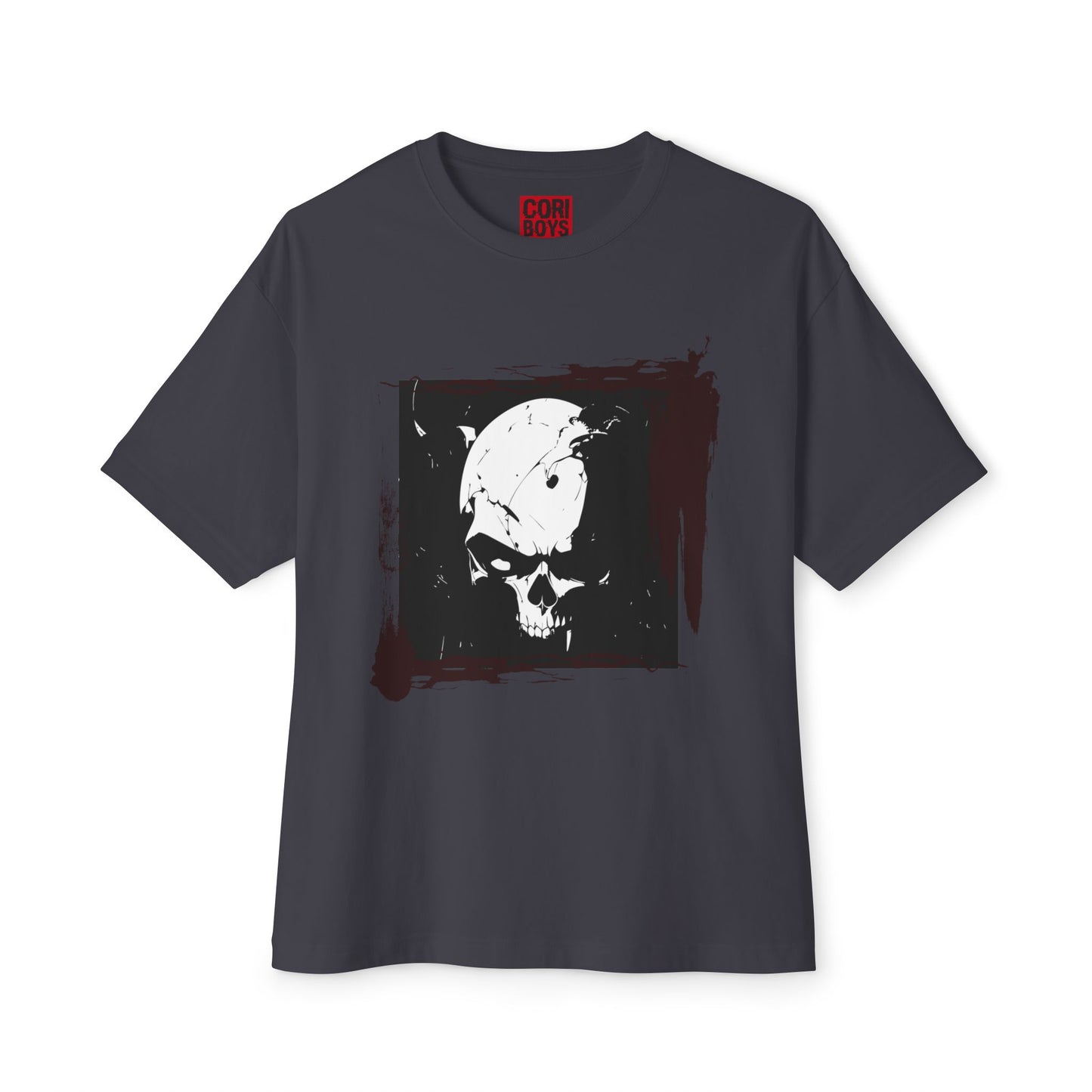 Edgy Skull Graphic Tee | Unisex Oversized Boxy Tee for Casual Wear, Halloween, Street Style, Gift for Him/Her, Unique Fashion