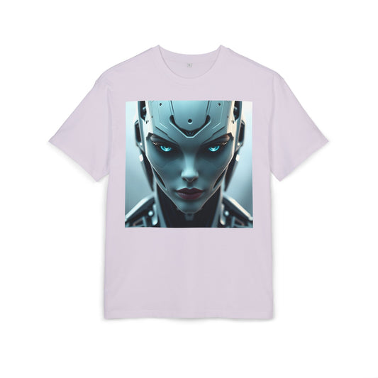 Futuristic Robot Oversize Tee, Cyberpunk Fashion, Unisex Graphic T-Shirt, Tech-Inspired Apparel, Unique Gift for Geeks