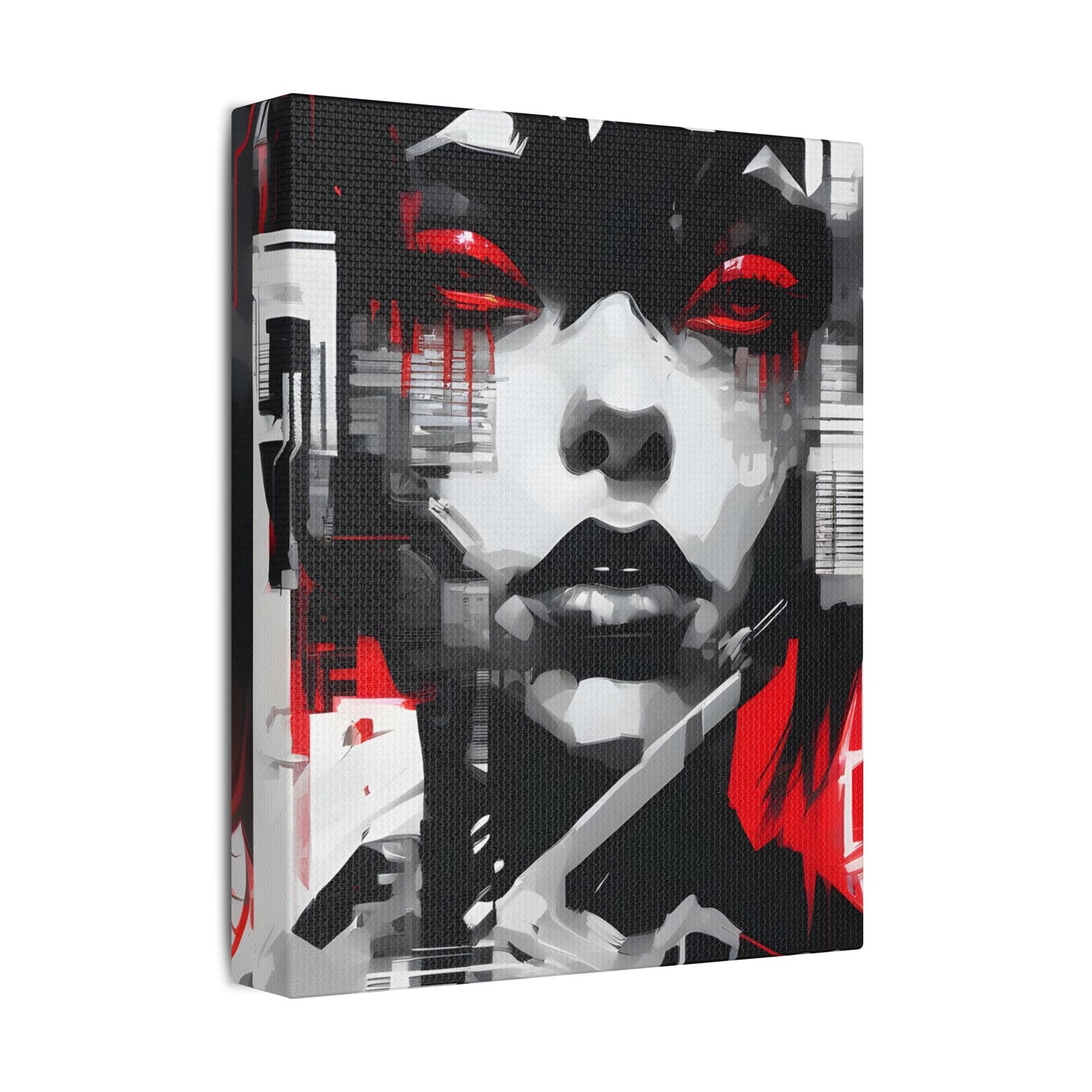 Stretched Canvas Art, Edgy Wall Decor, Modern Home Interior, Statement Piece, Unique Artwork for Living Room, Gift Idea