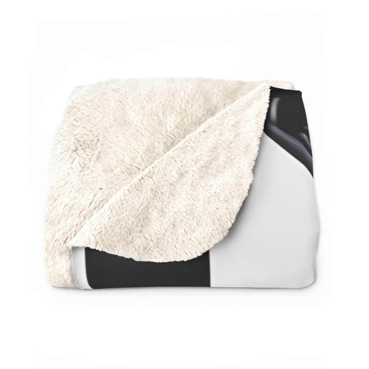Sherpa Fleece Blanket with Futuristic Cyber Design