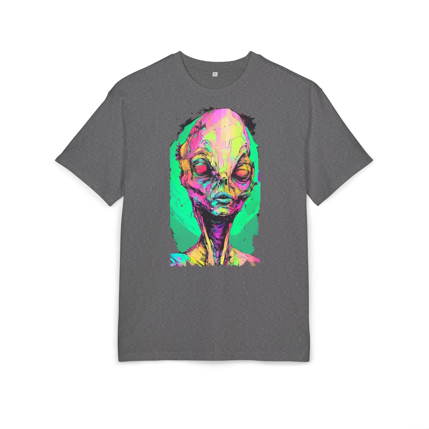 Alien Art Oversize Tee, Graphic Tee, Unisex T-Shirt, Casual Wear, Unique Gift for Sci-Fi Lovers