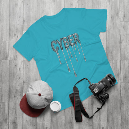 Cool Drippy Cyber T-Shirt, Unisex Graphic Tee, Casual Wear, Tech Enthusiast Gift, Trendy Streetwear for All Occasions