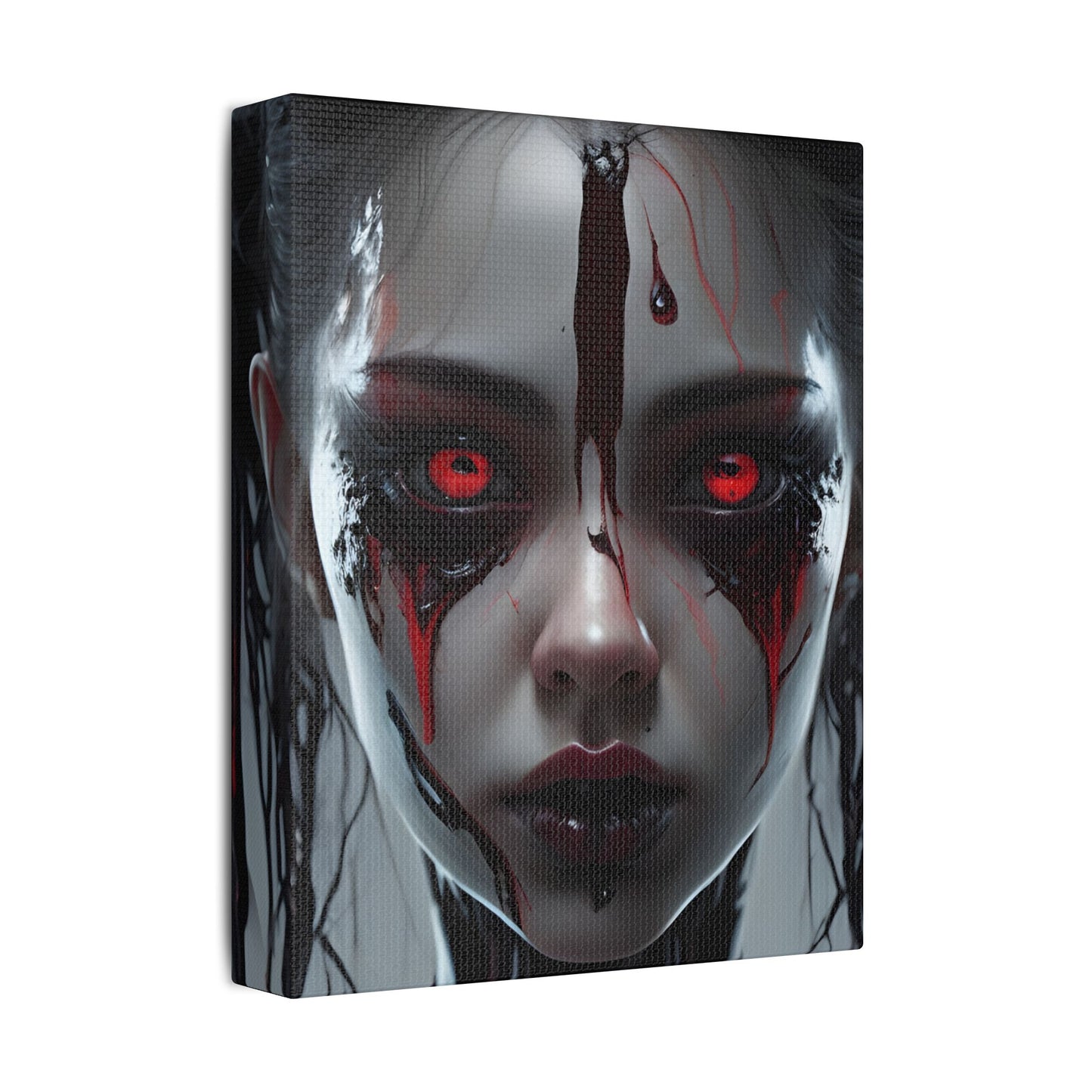 Gothic Wall Art Print, Horror Decor, Stretched Canvas Painting, Unique Home Decor, Dark Art for Halloween, Gothic Aesthetic