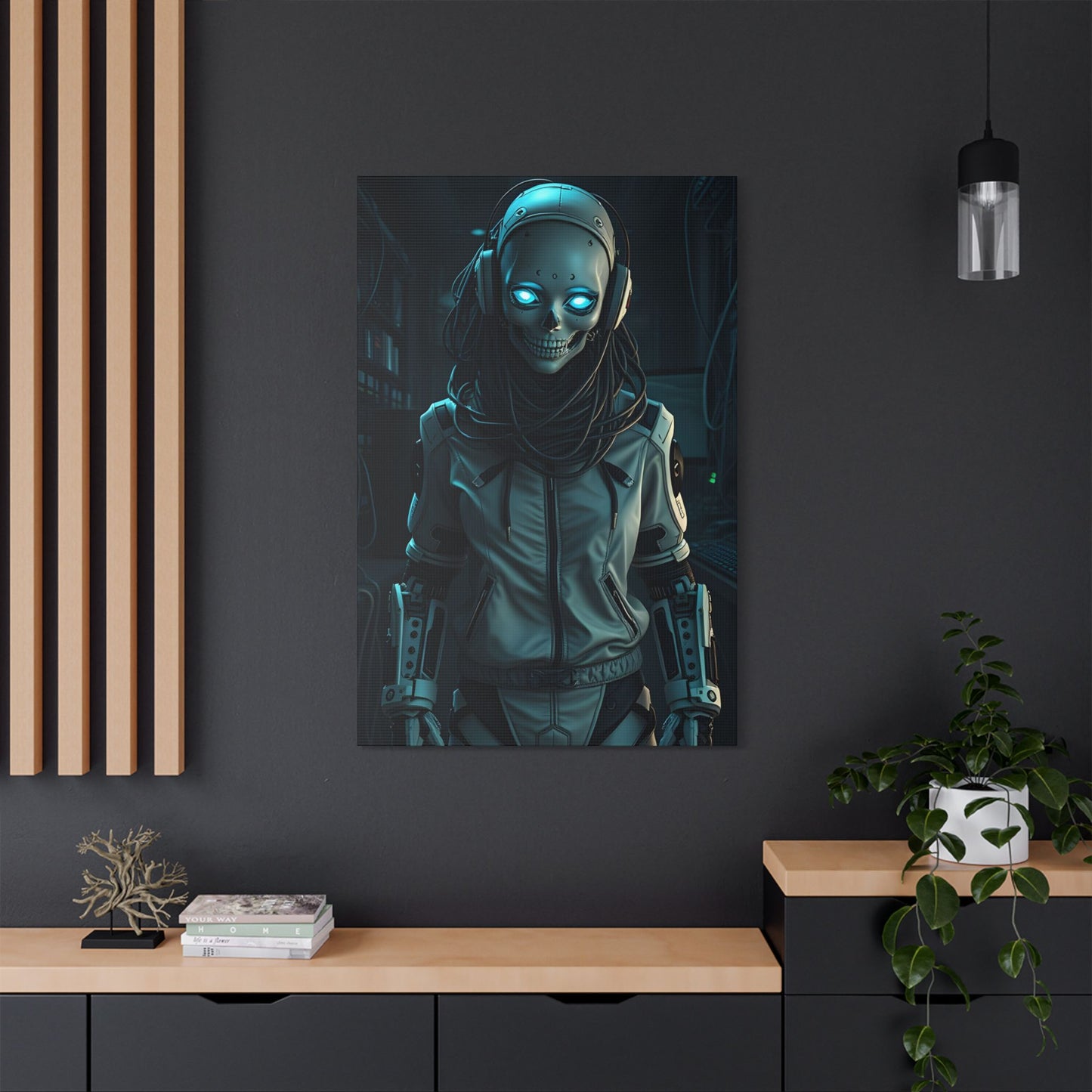 Futuristic Canvas Art, Wall Decor, Sci-Fi Home Accent, Unique Gift for Tech Lovers, Robot Themed Artwork