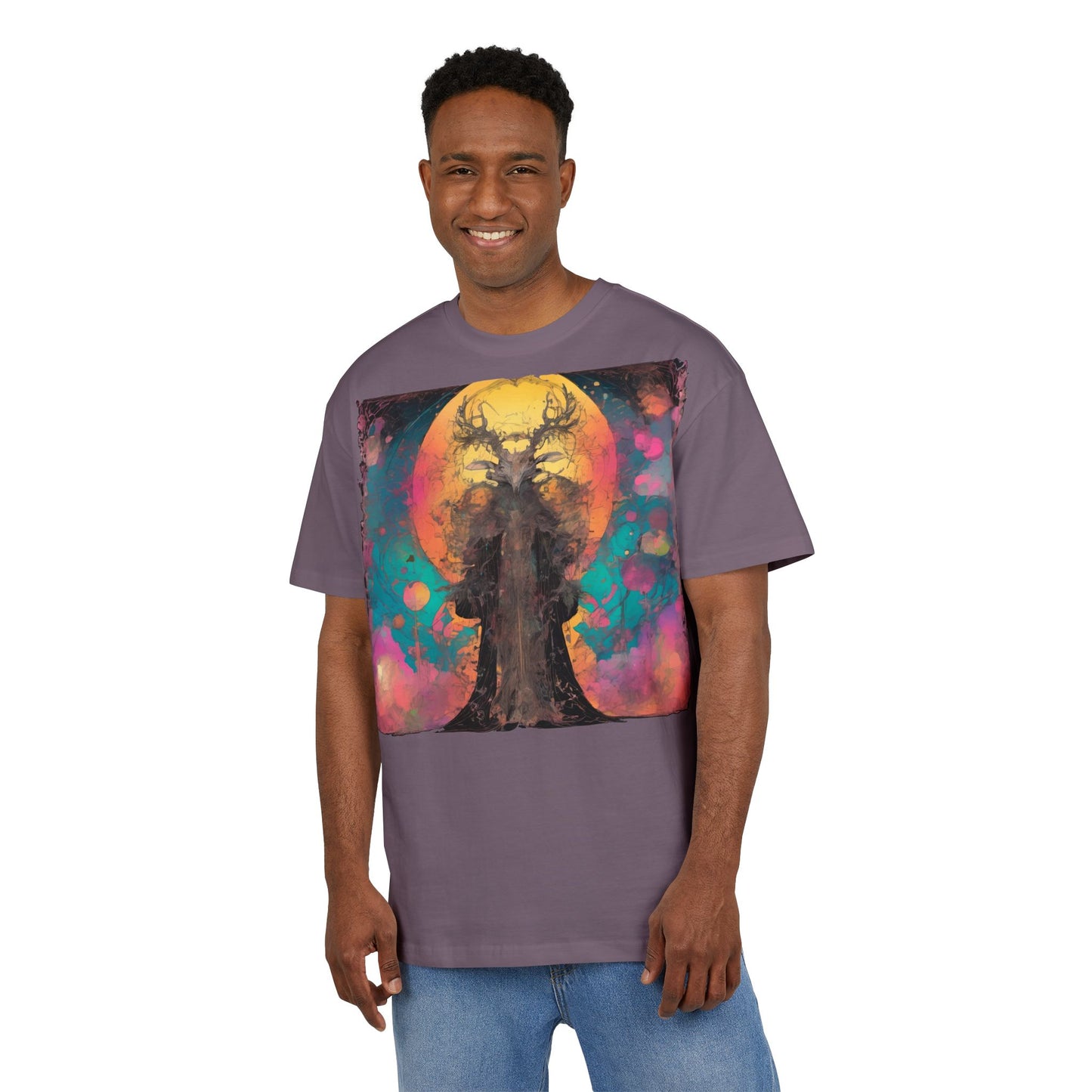 Mystical Tree Unisex Heavy Oversize Tee | Bohemian Style Shirt, Artistic Graphic Tee, Unique Gift for Nature Lovers, Festival Wear, [...]