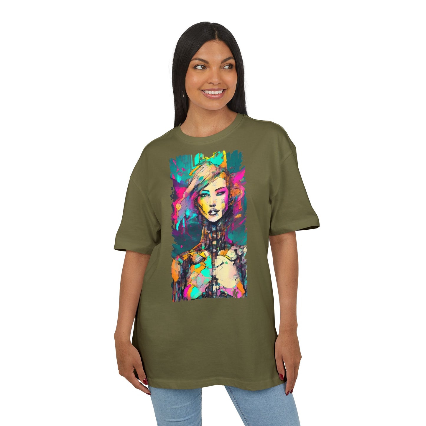 Vibrant Art Oversized Tee, Unisex Colorful T-Shirt, Graphic Arts Apparel, Casual Streetwear Gift, Unique Fashion Statement