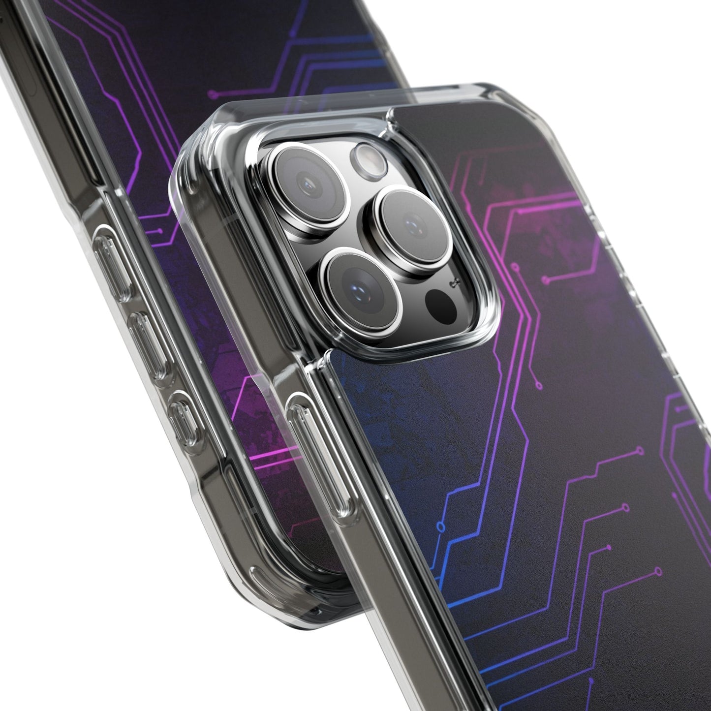 Magnetic Clear Phone Case - Tech-Inspired Design for Gamers, Stylish Protection, Gift for Tech Lovers, Phone Accessories, Customizable Case