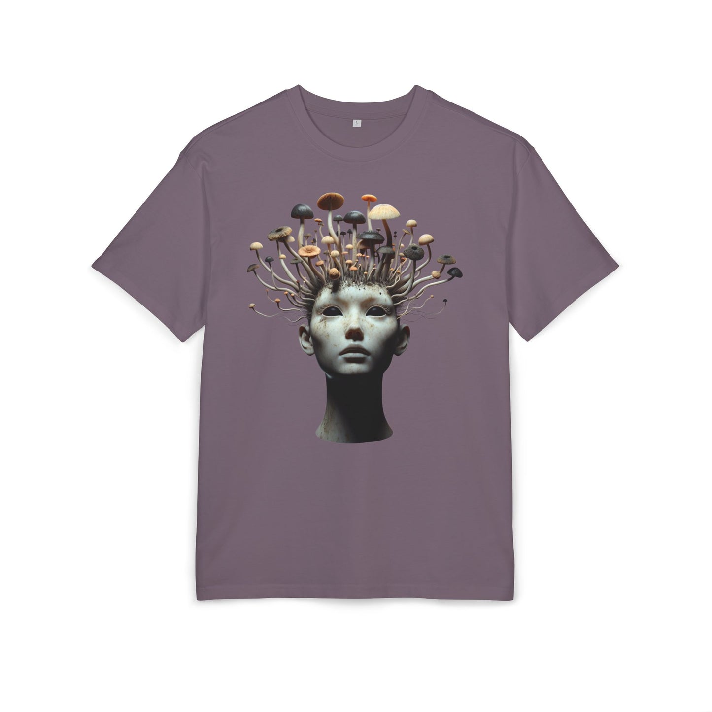 Unisex Heavy Oversize Tee - Artistic Mushroom Graphic Tee