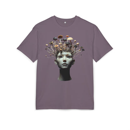 Unisex Heavy Oversize Tee - Artistic Mushroom Graphic Tee