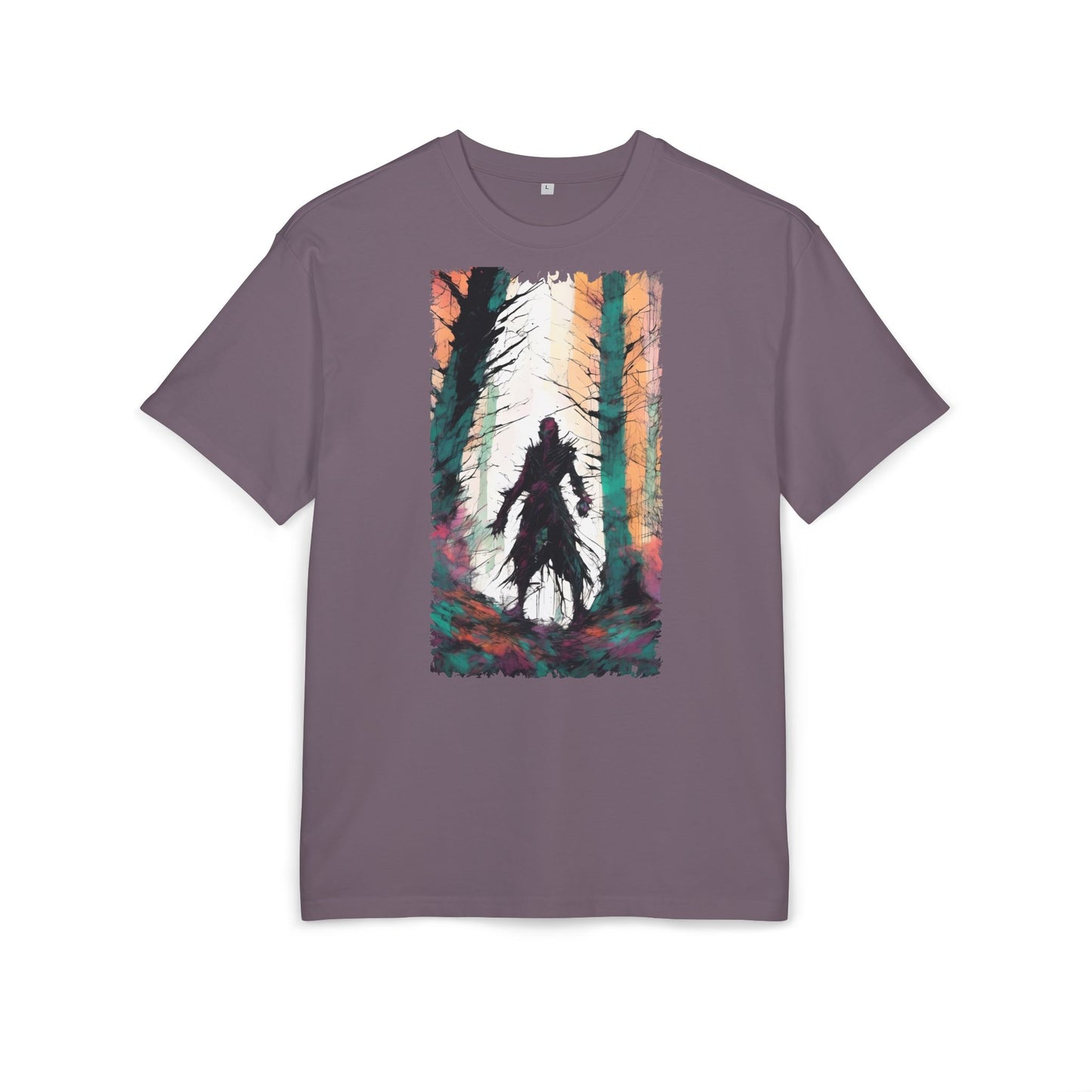 Artistic Oversized Tee - Forest Silhouette Design, Casual Unisex Fashion, Perfect for Nature Lovers, Gift for Friends, Relaxed Everyday Wear