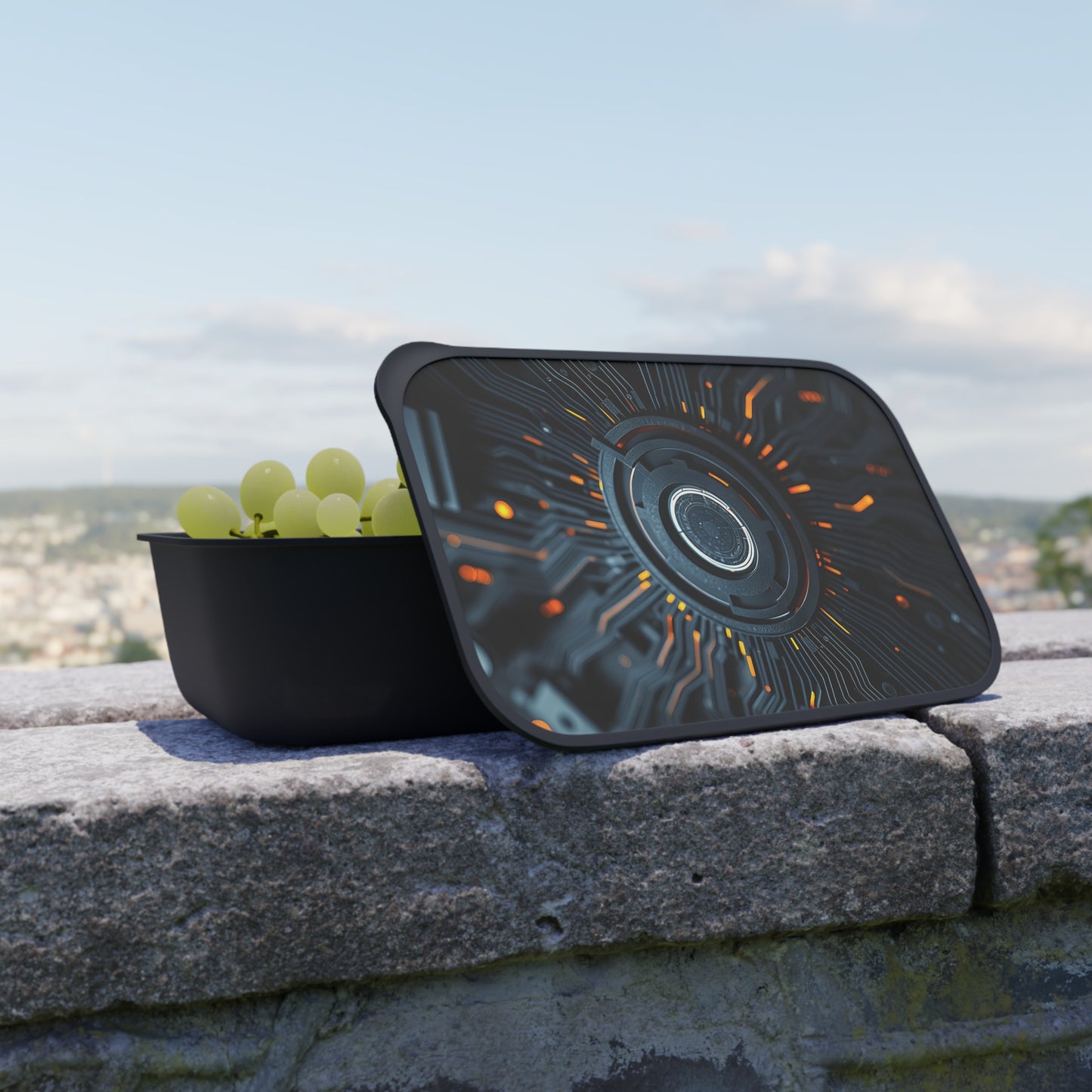 Futuristic Bento Box, Cyberpunk Food Container, Eco-Friendly Meal Prep, Tech-Inspired Lunchbox, Gift for Foodies, Sci-Fi Lunch Storage