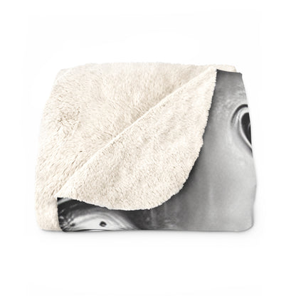 Futuristic Sherpa Fleece Blanket - Metallic Face Design