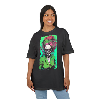 Vibrant Skull Art Oversize Tee, Unisex Graphic Tee, Edgy Streetwear Shirt, Perfect for Halloween, Gift for Art Lovers, Casual Comfort
