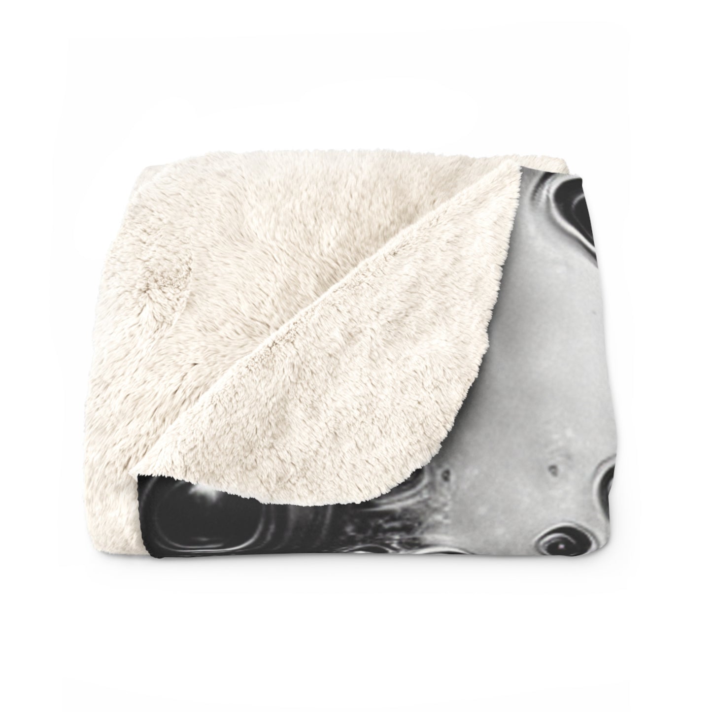 Futuristic Sherpa Fleece Blanket - Metallic Face Design