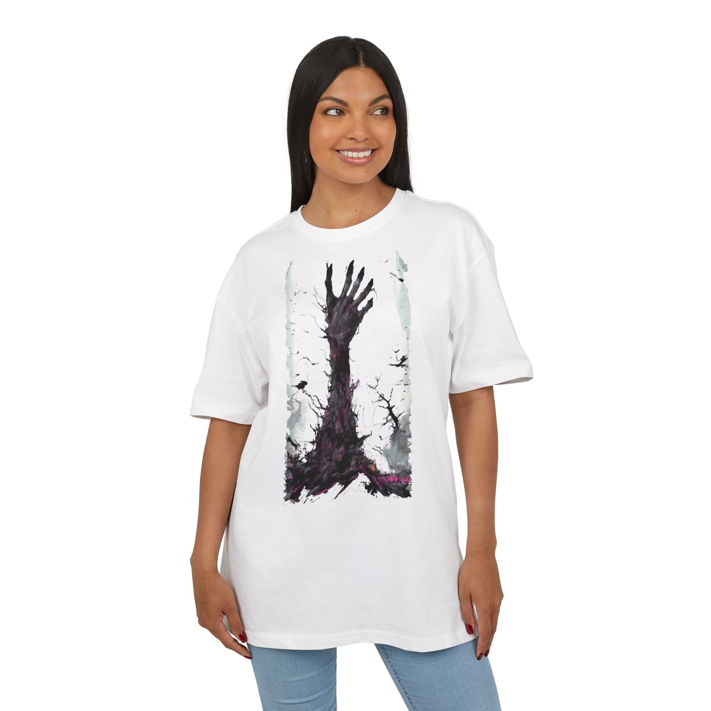 Artistic Oversized Unisex Tee, Graphic Tee, Casual Wear, Streetwear Style, Gift for Art Lovers, Unique T-Shirt Design
