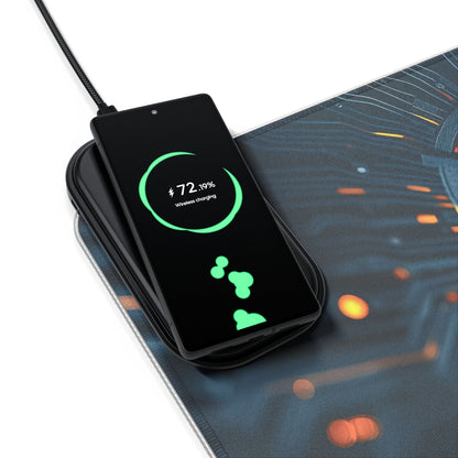 LED Wireless Gaming Mouse Pad with Charging, RGB Gaming Accessory, Desk Essentials for Gamers, Perfect for Gifts, Esports Gear