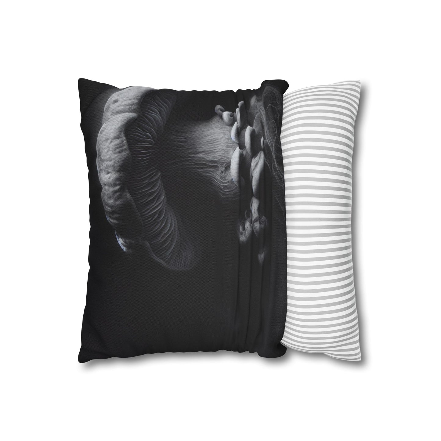 Monochrome Jellyfish Pillowcase - Dark Aesthetic Cushion Cover, Home Decor, Nautical Gift, Coastal Vibes, Unique Bedroom Accent