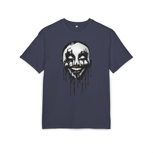 Gothic Graffiti Oversized Tee - Trendy Streetwear, Unisex Fashion Shirt, Edgy Graphic Tee, Perfect for Halloween, Casual Wear