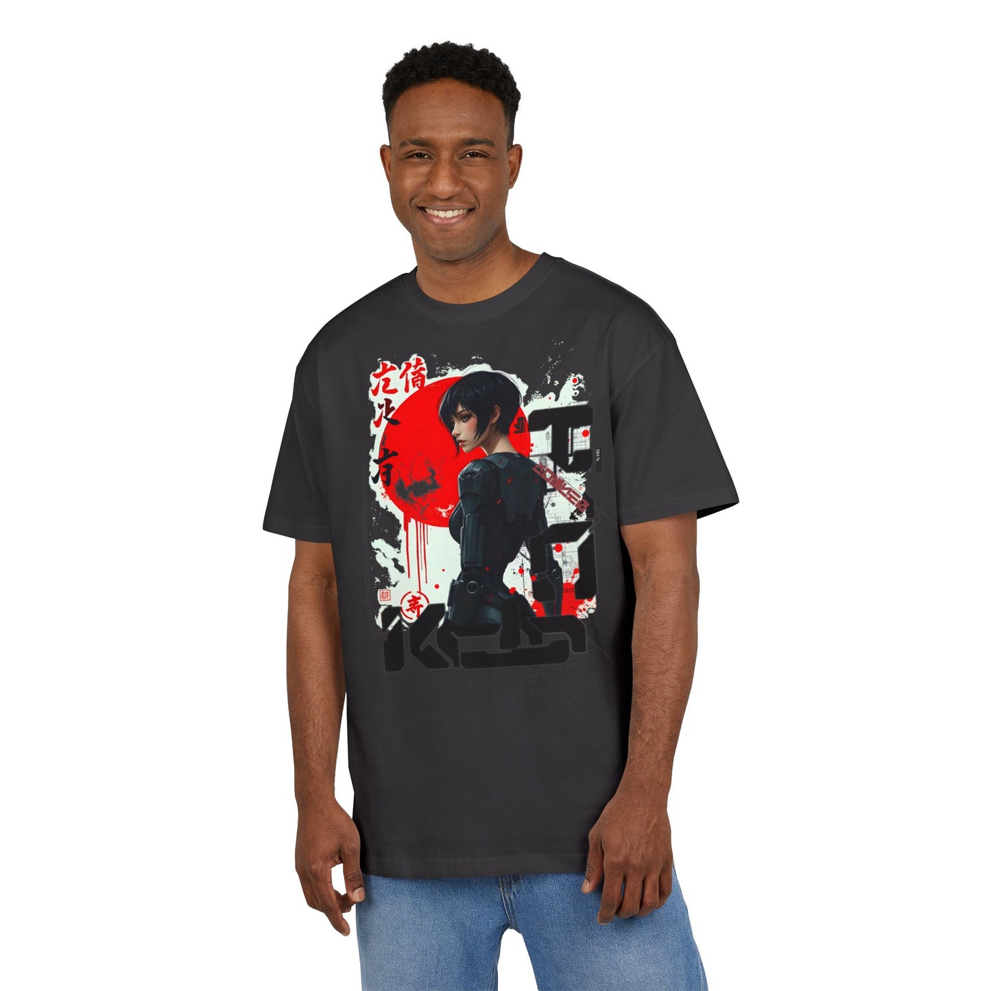 Unisex Oversized Graphic Tee with Anime Design, Casual Streetwear, Perfect for Everyday Wear, Gift for Anime Fans, Cosplay, Summer Style