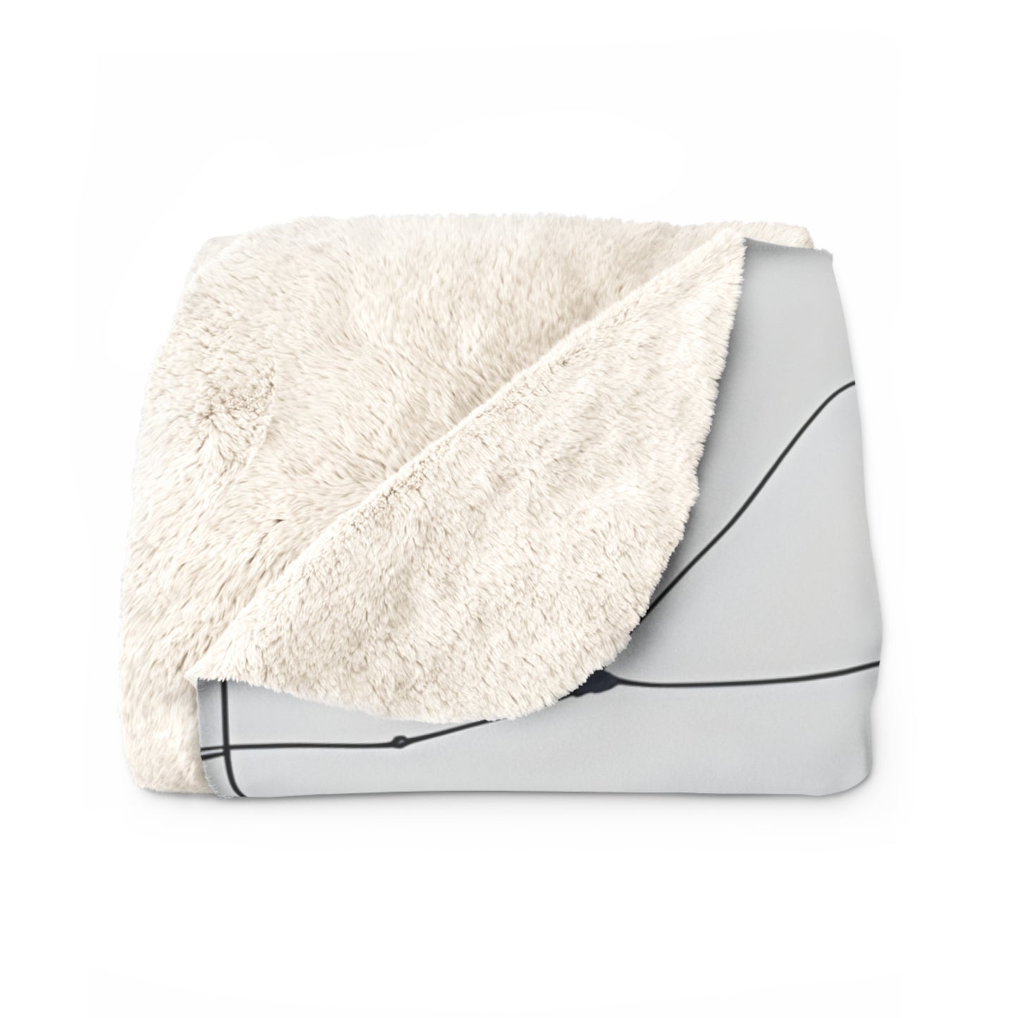 Sherpa Fleece Blanket with Futuristic Cyber Design