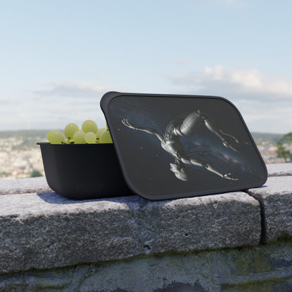 Futuristic Bento Box for Foodies, Lunch Box, Eco-Friendly Container, Stylish Utensils Set, Perfect for Work and School