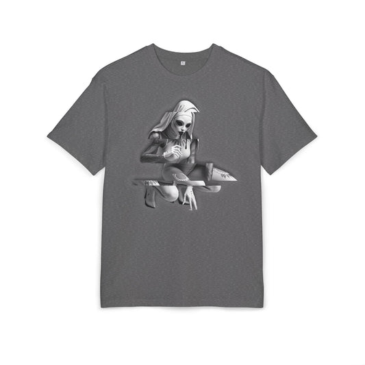 Unisex Heavy Oversize Tee with Horror Design