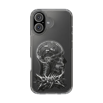 Skull Design Clear Phone Case - Unique Aesthetic for Tech Lovers