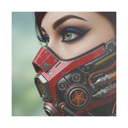 Futuristic Satin Canvas Art Print, Wall Decor for Gamers, Tech Enthusiasts, and Sci-Fi Fans, Unique Gift Idea for Birthdays