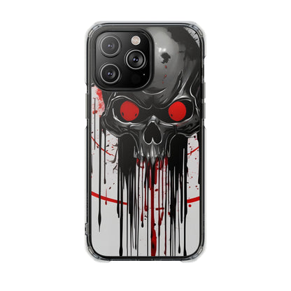 Edgy Skull Design Phone Case, Unique Protective Case, Magnetic Impact Case, Halloween Gift, Skull Lover Accessory