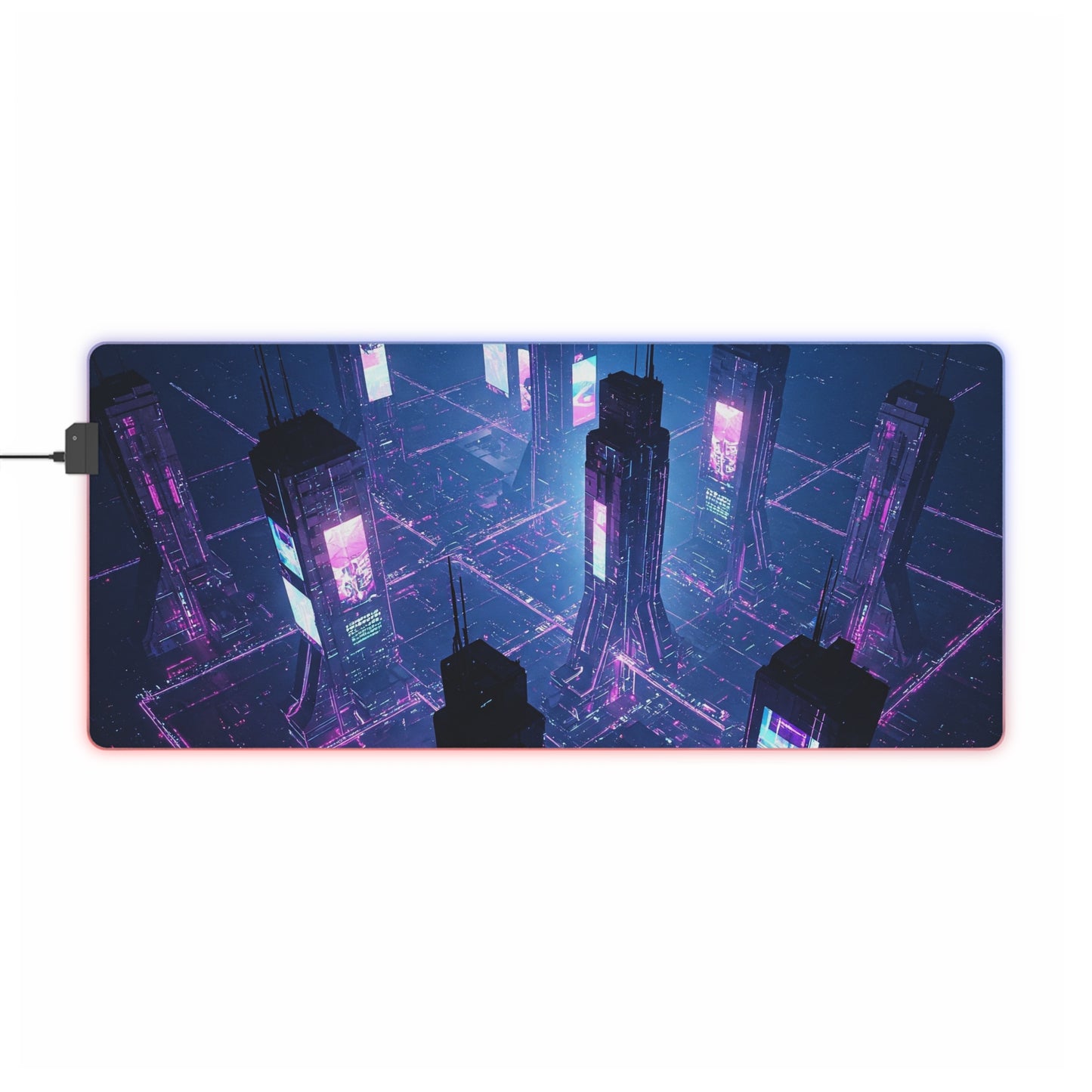 LED Cyberpunk Gaming Mouse Pad - Futuristic Glow, Desk Accessory for Gamers, Perfect for Birthdays, Gaming Setup, Home Office