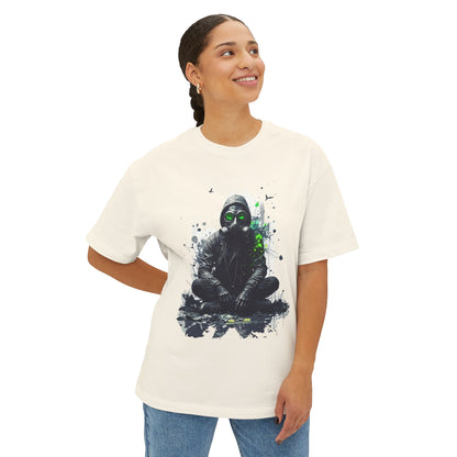 Gritty Street Art Boxy Tee, Unisex Tee, Graphic Tee, Oversized T-Shirt, Urban Fashion, Unique Gift, Casual Wear